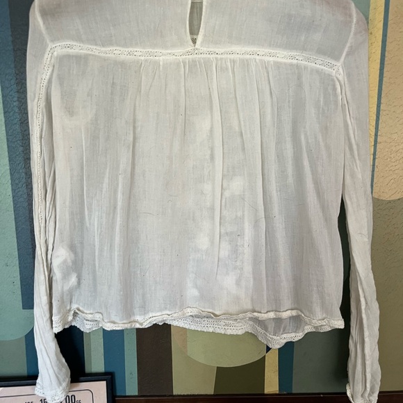 Zara trafaluc collection  tunic style off white cream blouse. Size small - Picture 2 of 5